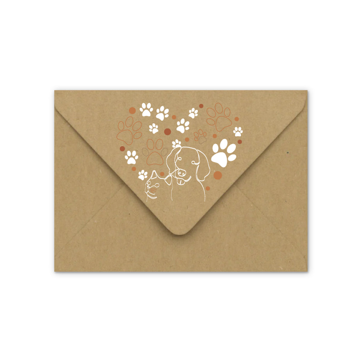Enveloppe Motif Empreinte de patte