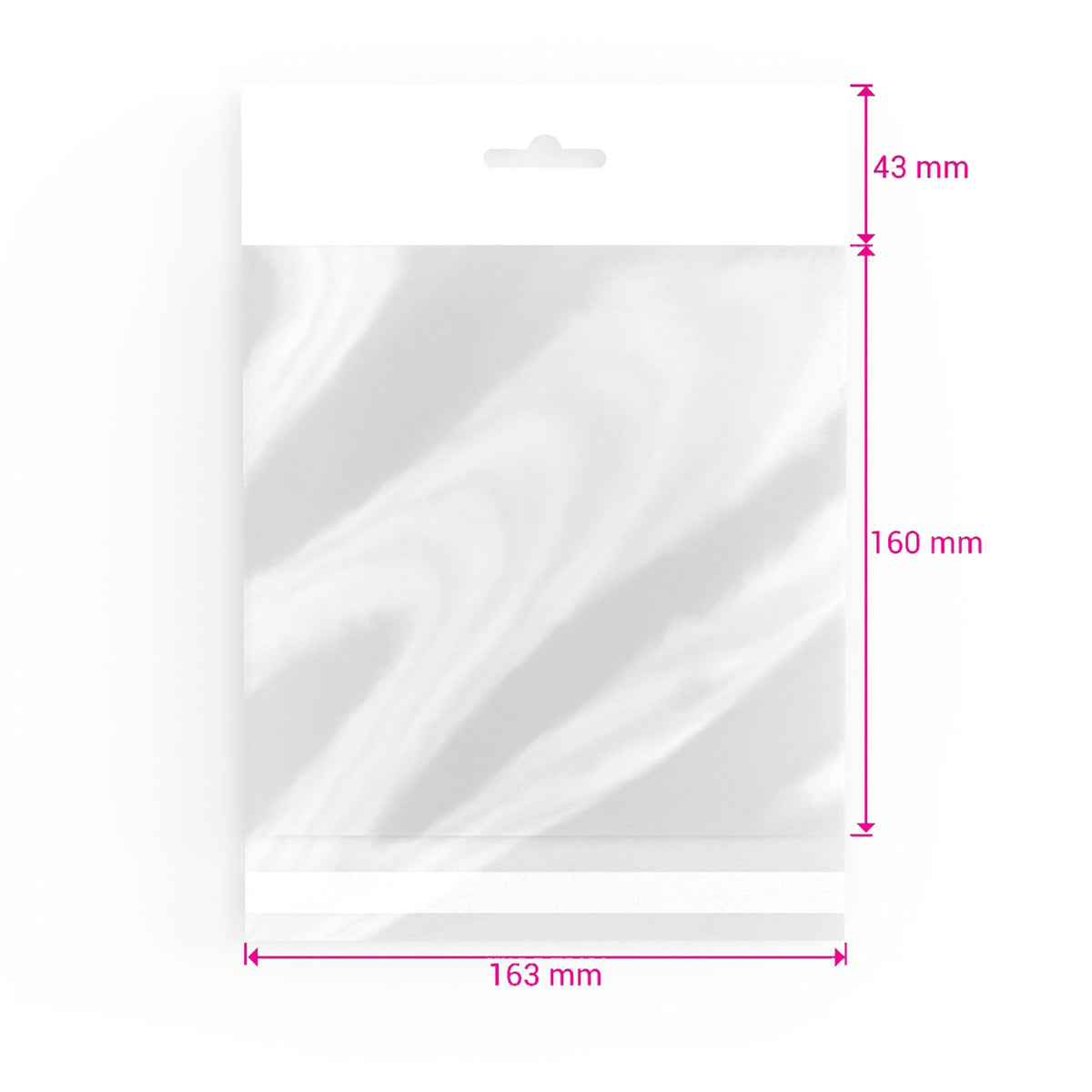 Sacs en cellophane avec en-tête (OPP)
