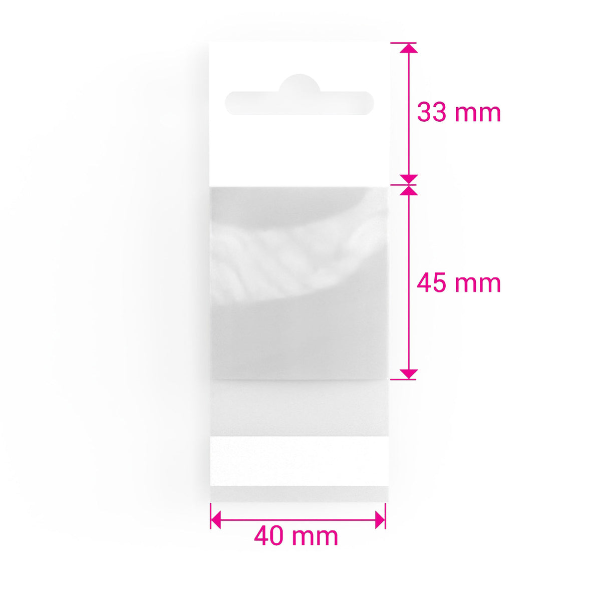 Sacs en cellophane avec en-tête (OPP)