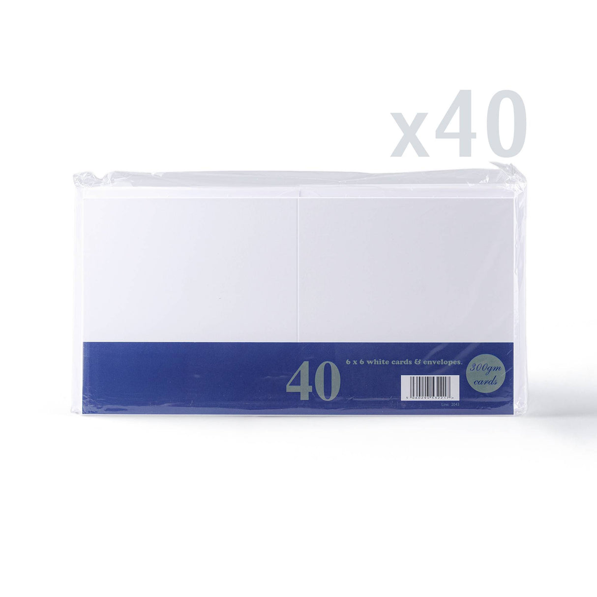Cartes 300 g/m² et enveloppes blanches 100g/m² à texture lisse – lot