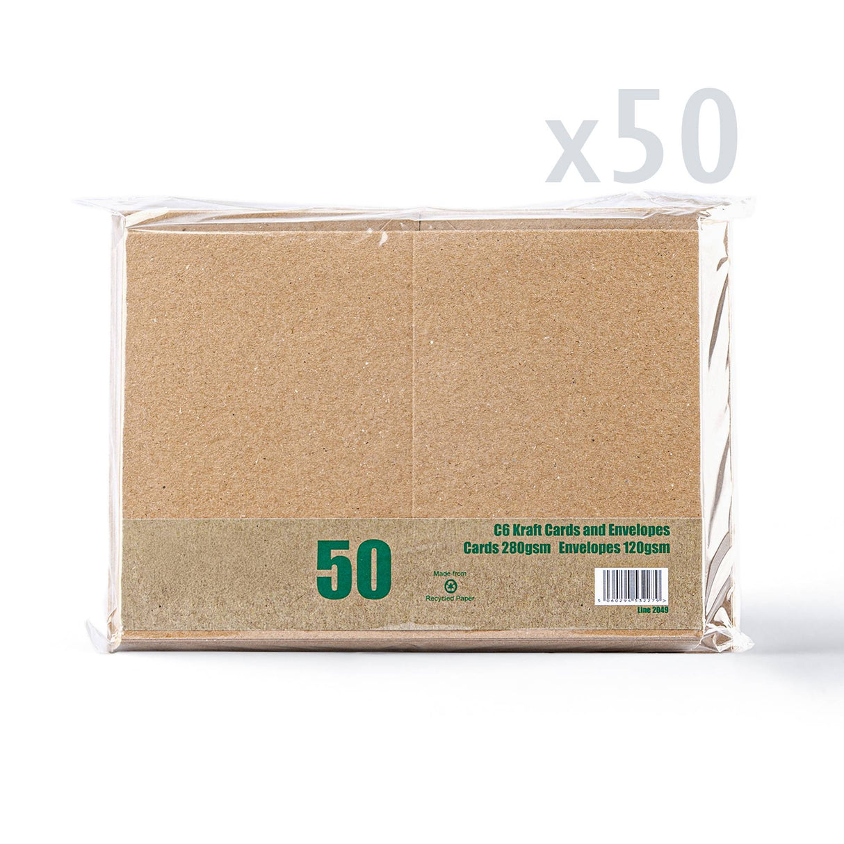 Cartes et enveloppes kraft - lot