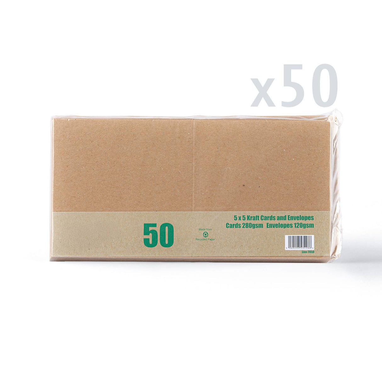 Cartes et enveloppes kraft - lot