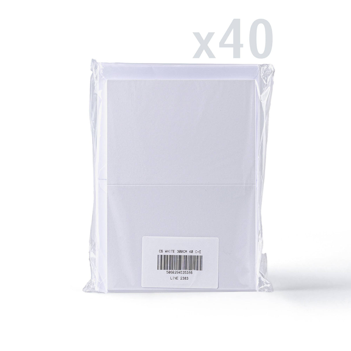 Cartes 300 g/m² et enveloppes blanches 100g/m² à texture lisse – lot