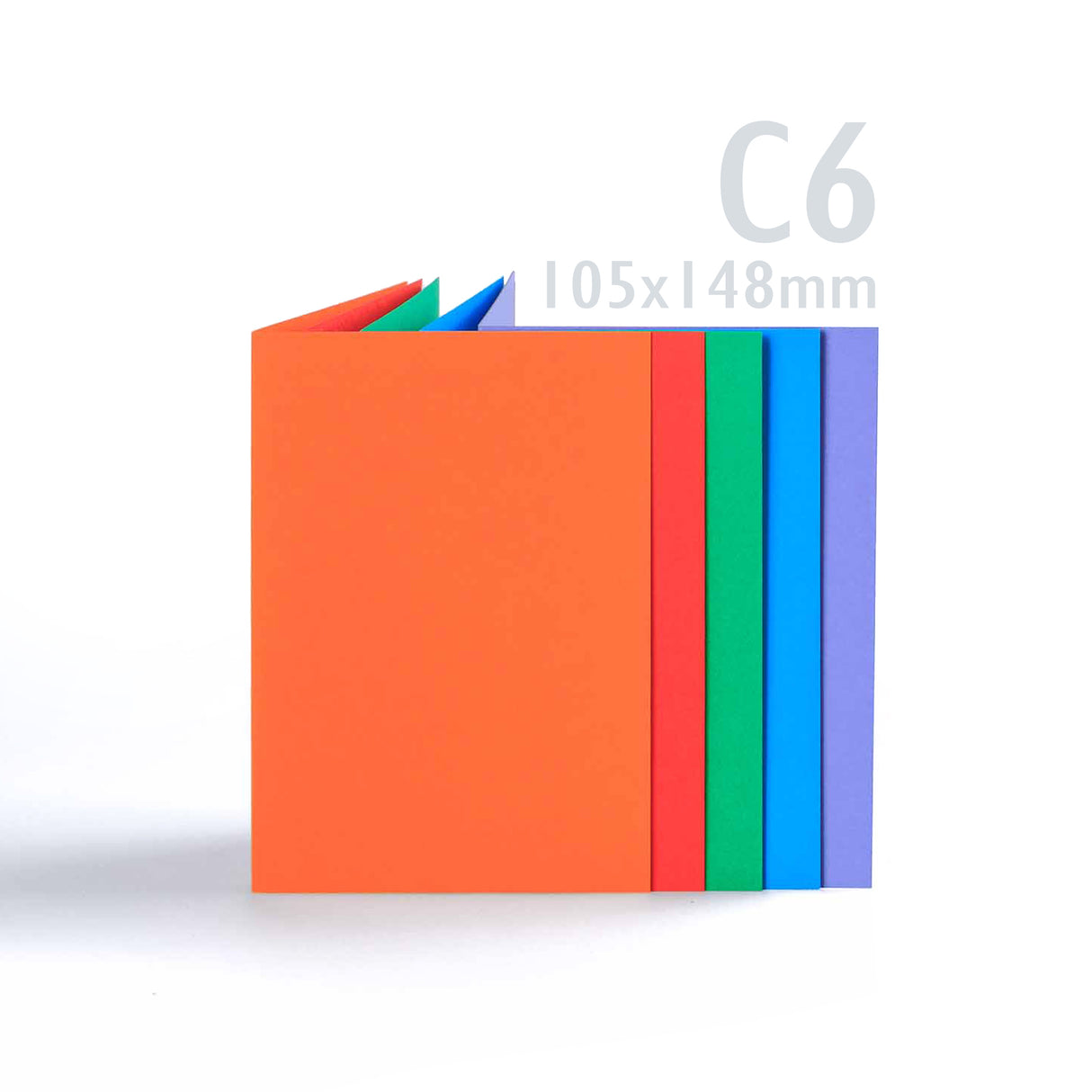 Cartes couleurs vives assorties 225 g/m² et enveloppes 100 g/m²