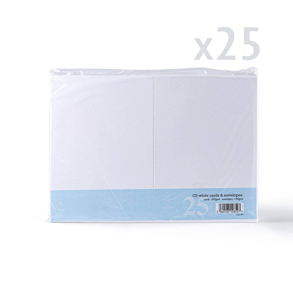 Cartes 300 g/m² et enveloppes blanches 100g/m² à texture lisse – lot