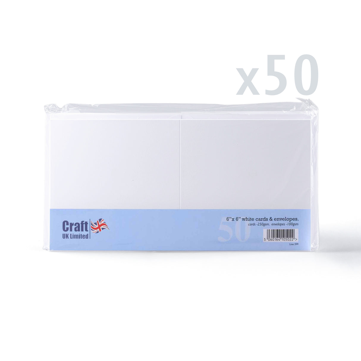 Cartes blanches lisses 250 g/m² et enveloppes 100 g/m² – lot