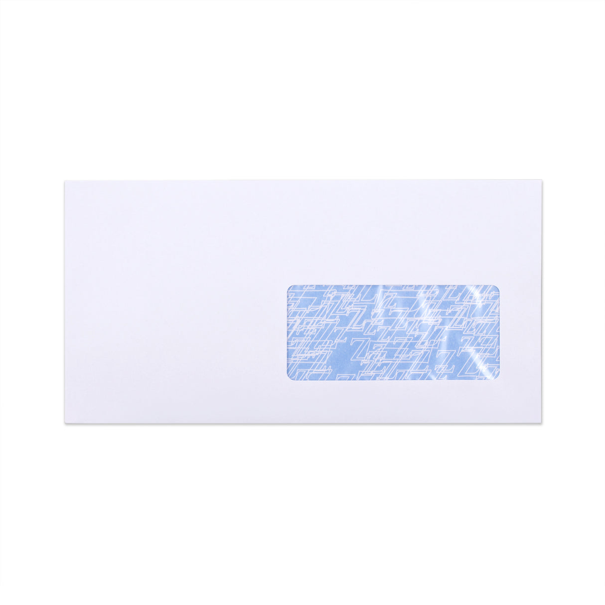 Enveloppe blanche avec impression intérieure – fenêtre 115x225 mm (DL+) 90gsm