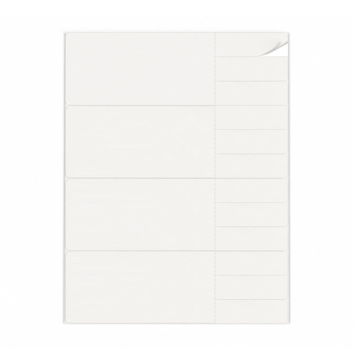 Lots d'étiquettes blanches L - 100 feuilles