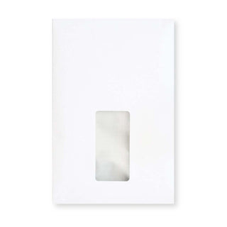 Enveloppe blanche à fenêtre avec soufflet 229x162x25 mm (C5)