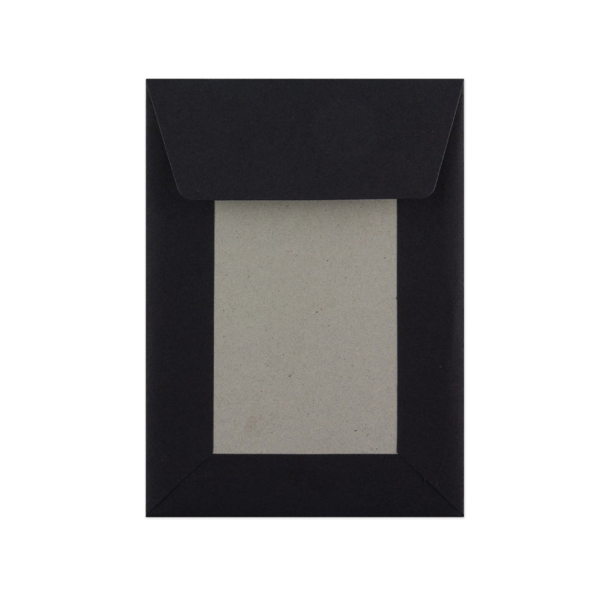 Enveloppe Noire avec Dos en Carton Rigide 162x114 mm (C6)