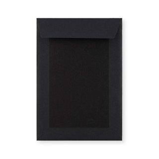 Enveloppe Entièrement Noire avec Dos en Carton Rigide 229x162 mm (C5)