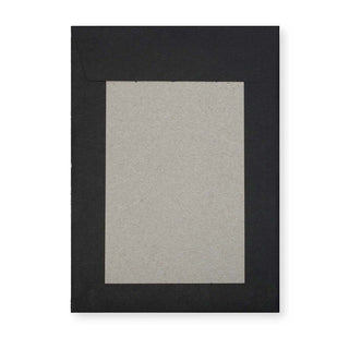 Enveloppe Noire avec Dos en Carton Rigide 229x162 mm (C5)