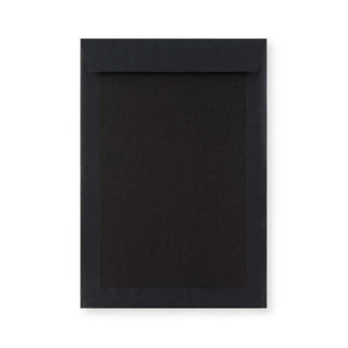 Enveloppe Entièrement Noire avec Dos en Carton Rigide 324x229 mm (C4)