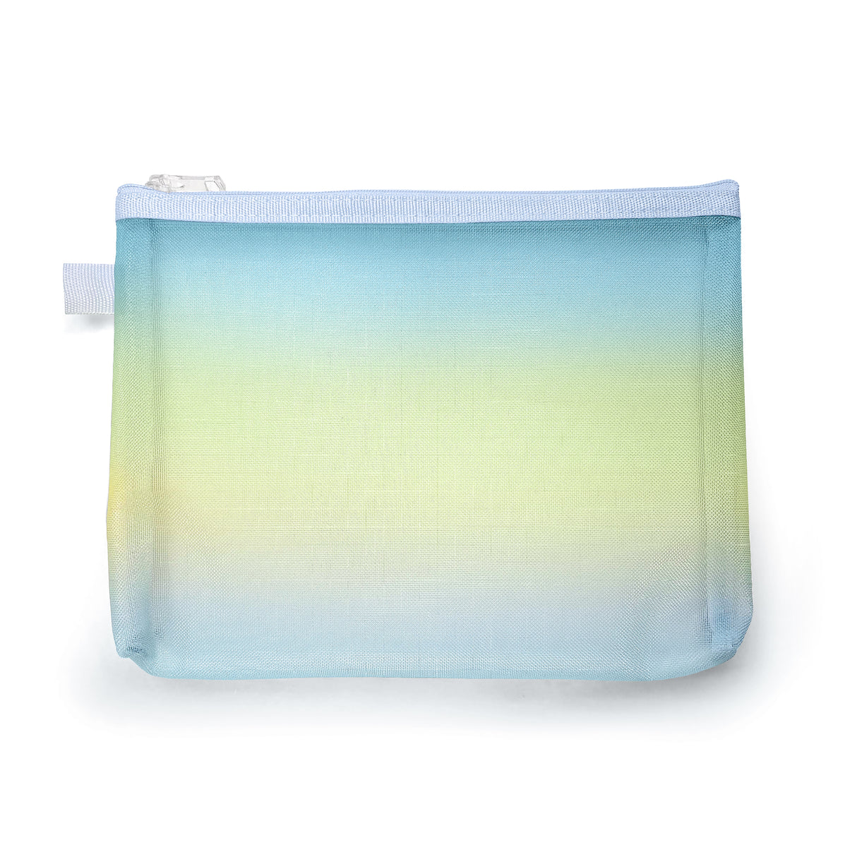 Pochette en maille de nylon dégradé avec fermeture à glissière
