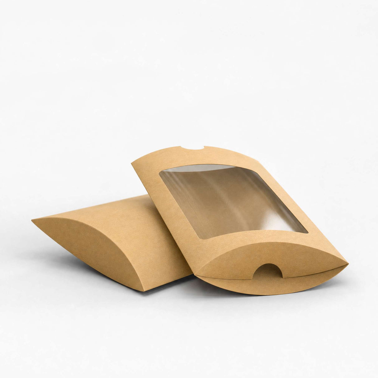 Boîtes oreillers Kraft avec fenêtre