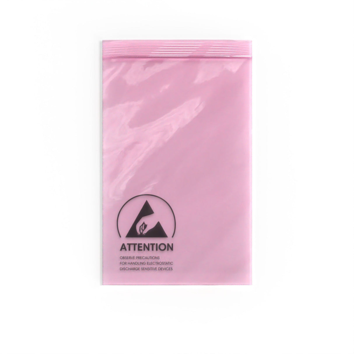Sacs antistatiques roses (ESD) avec joint grip