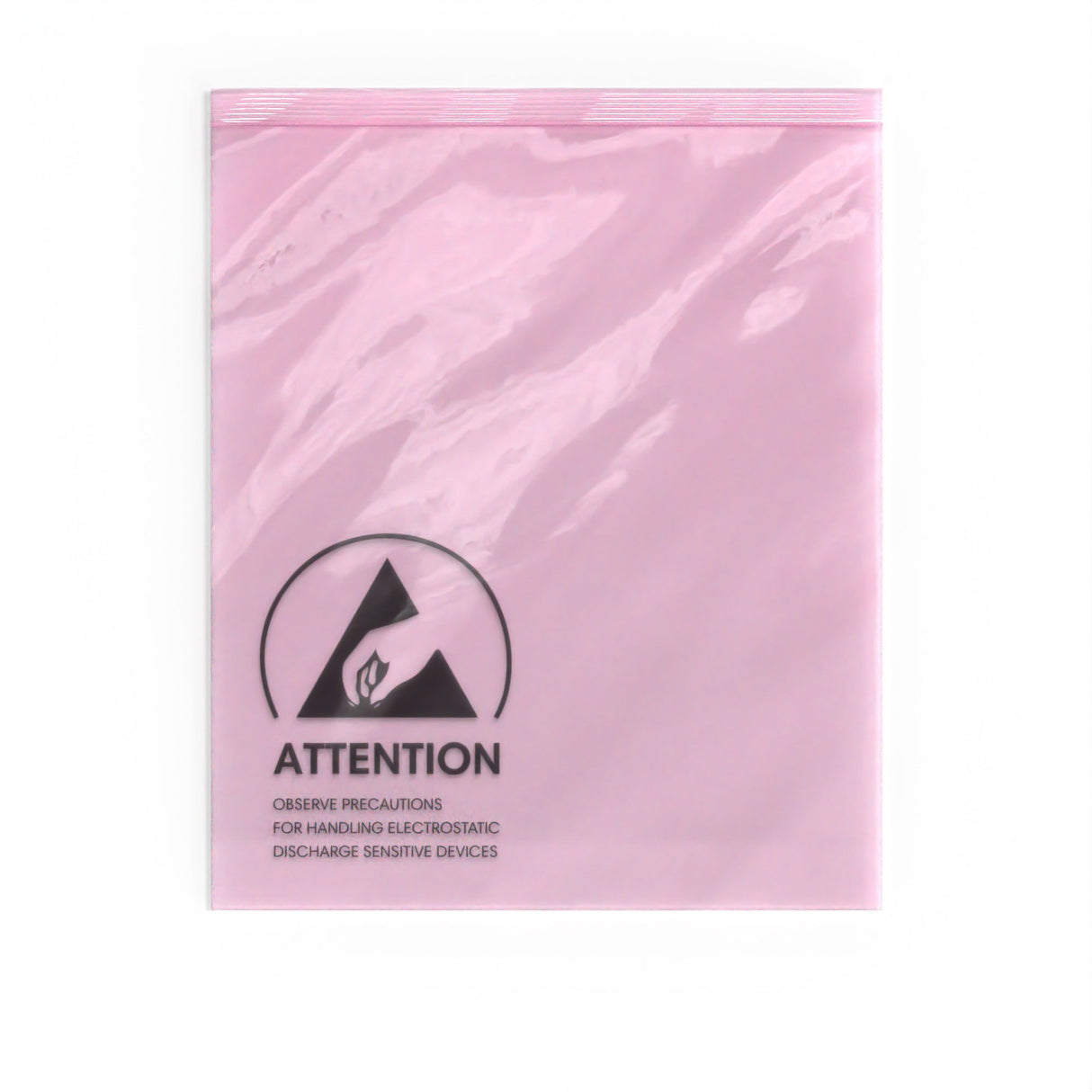 Sacs antistatiques roses (ESD) avec joint grip