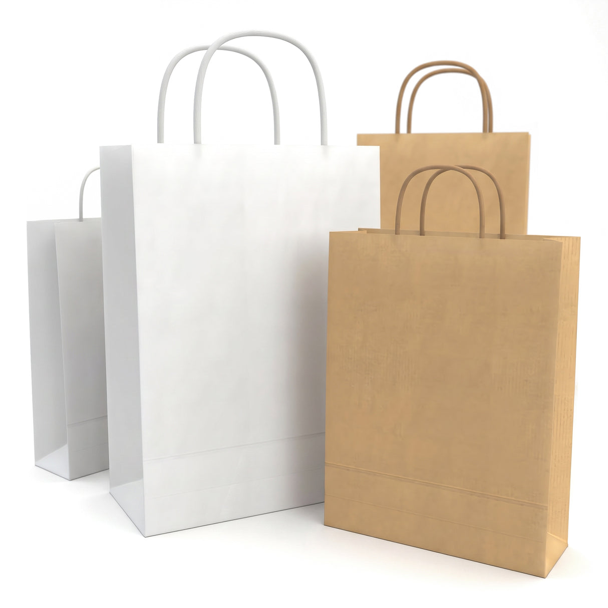 Sacs en papier avec anses torsadées