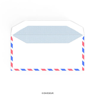 Enveloppe blanche Airmail- envoi par avion 110x220 mm (DL)
