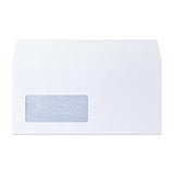 Enveloppe blanche avec impression intérieure – fenêtre 110x220 mm (DL) 100gsm