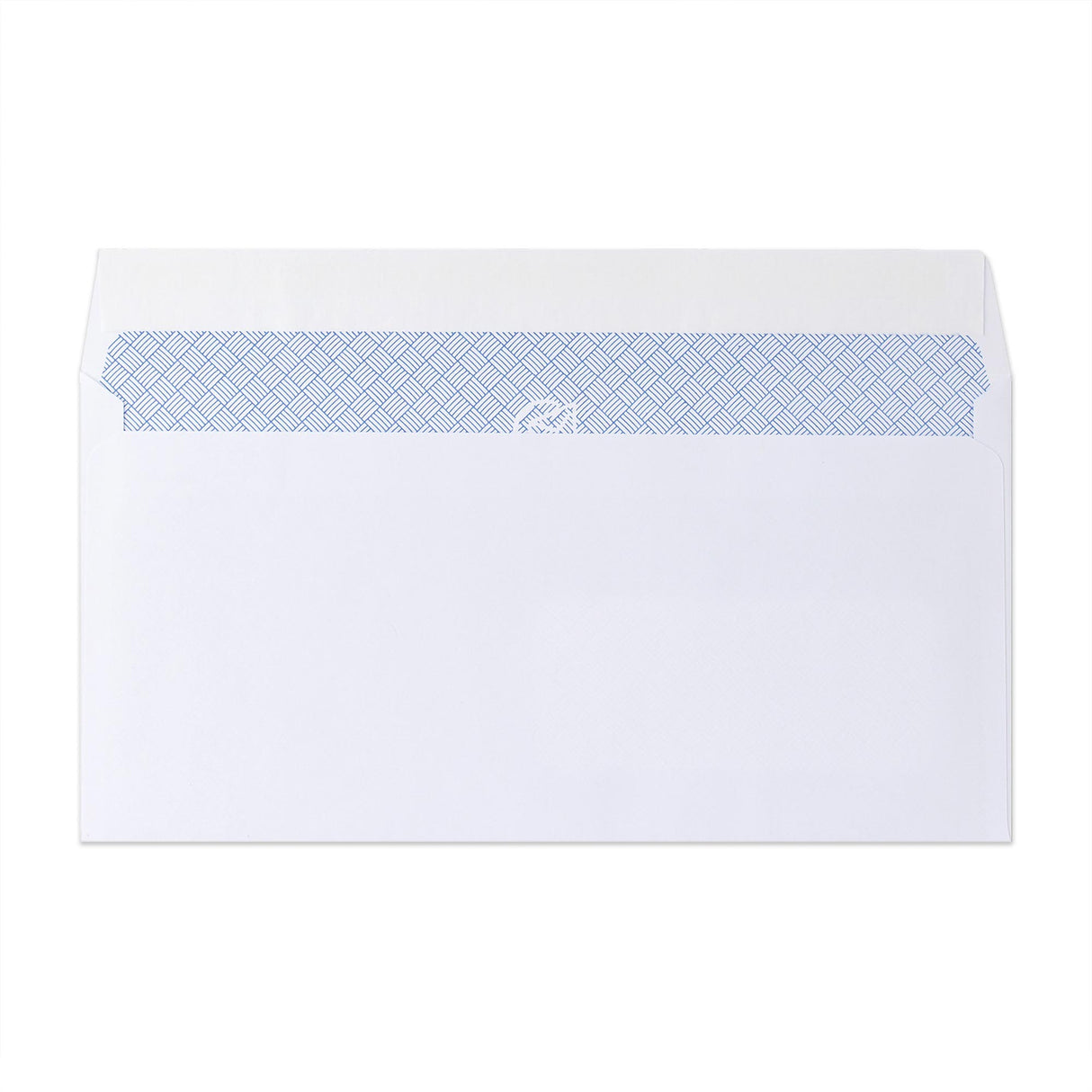 Enveloppe blanche avec impression intérieure – fenêtre 110x220 mm (DL) 100gsm