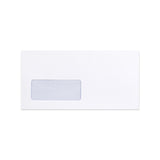 Enveloppe blanche avec impression intérieure – fenêtre 110x220 mm (DL) 110gr/m²