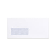 Enveloppe blanche avec impression intérieure – fenêtre 110x220 mm (DL) 110gr/m²