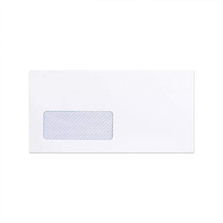 Enveloppe blanche avec impression intérieure – fenêtre 110x220 mm (DL) 110gr/m²