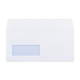 Enveloppe blanche avec impression intérieure – fenêtre 110x220 mm (DL) 90gr/m²