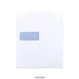 Enveloppe blanche à fenêtre 220x220 mm