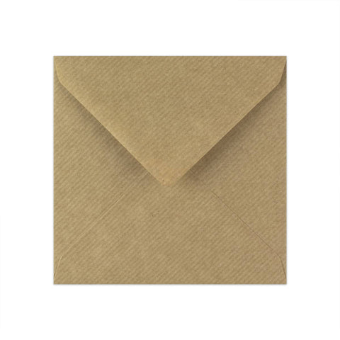 Enveloppe kraft striée 130x130 mm