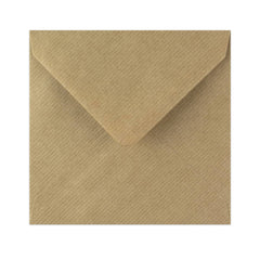 Enveloppe kraft striée 140x140 mm