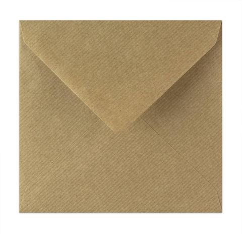 Enveloppe kraft striée 155x155 mm