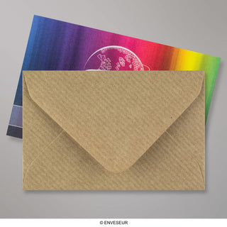 Enveloppe kraft striée 62x94 mm
