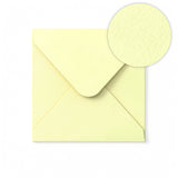 Enveloppe Ivoire avec effet martelé 155x155 mm