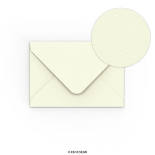 Enveloppe Ivoire avec effet martelé 65x94 mm