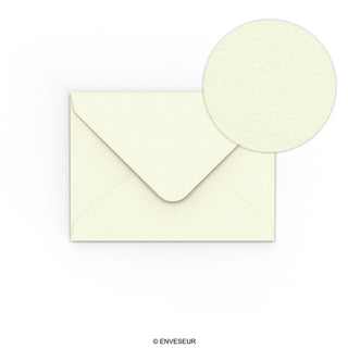 Enveloppe Ivoire avec effet martelé 82x113 mm