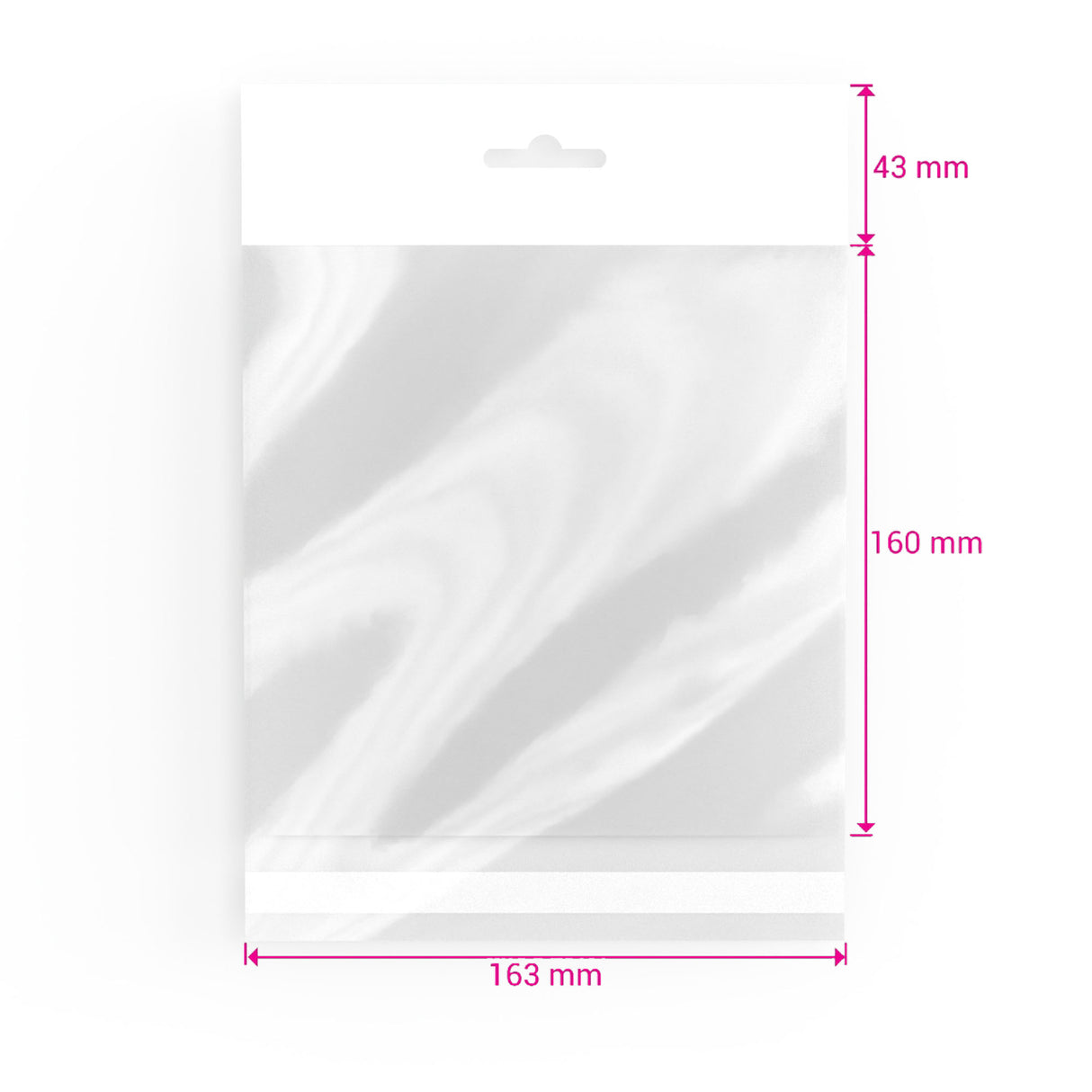 Sacs en cellophane avec en-tête (OPP)