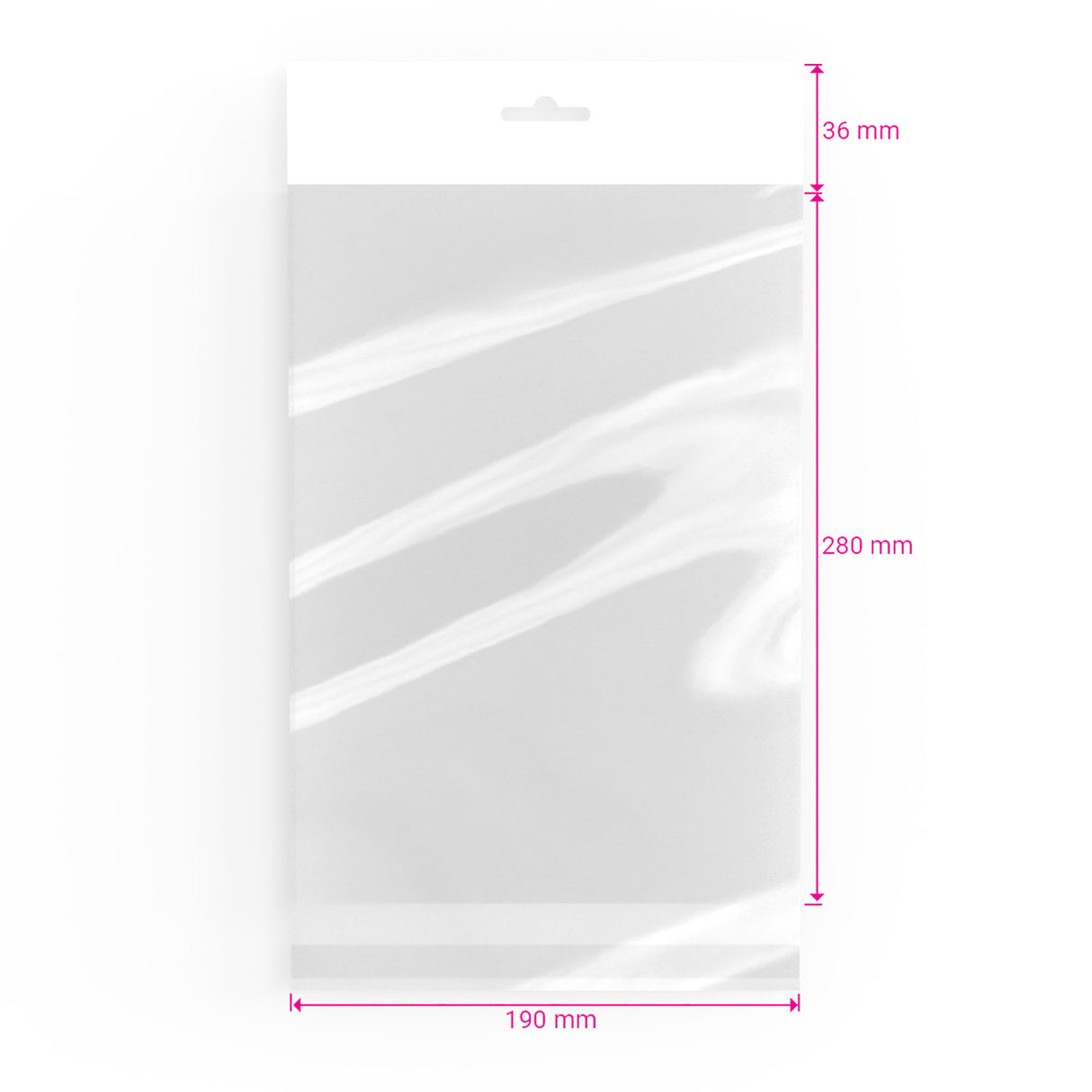 Sacs en cellophane avec en-tête (OPP)