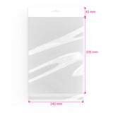 Sacs en cellophane avec en-tête (OPP)