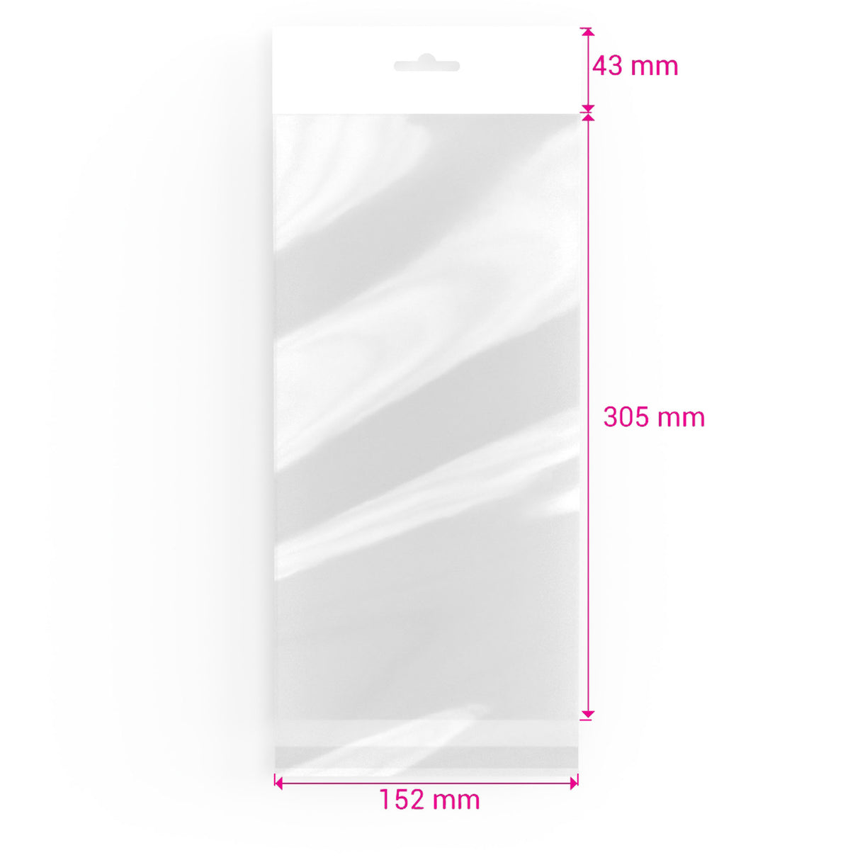 Sacs en cellophane avec en-tête (OPP)