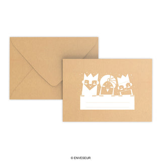Enveloppe de Noël Trois rois mages