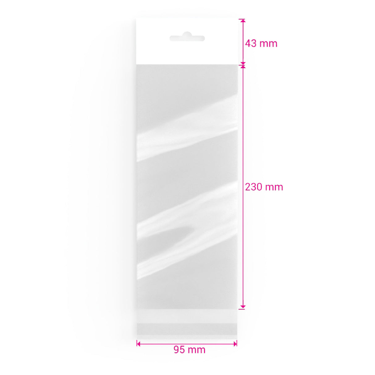 Sacs en cellophane avec en-tête (OPP)