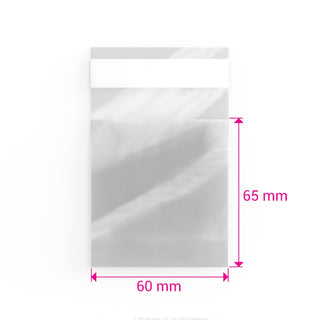 Cello Bags (Non-Header) Clear 65 x 60 mm