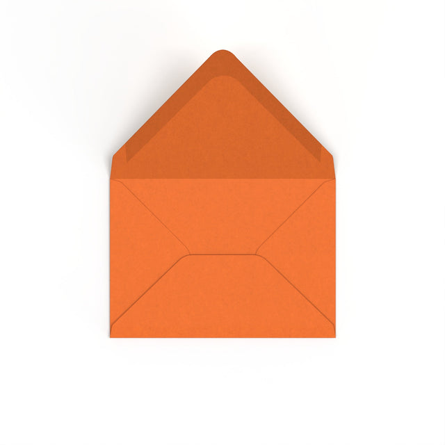 C6 Flame Orange British Made Gummed V-Flap Envelope (114 x 162mm)