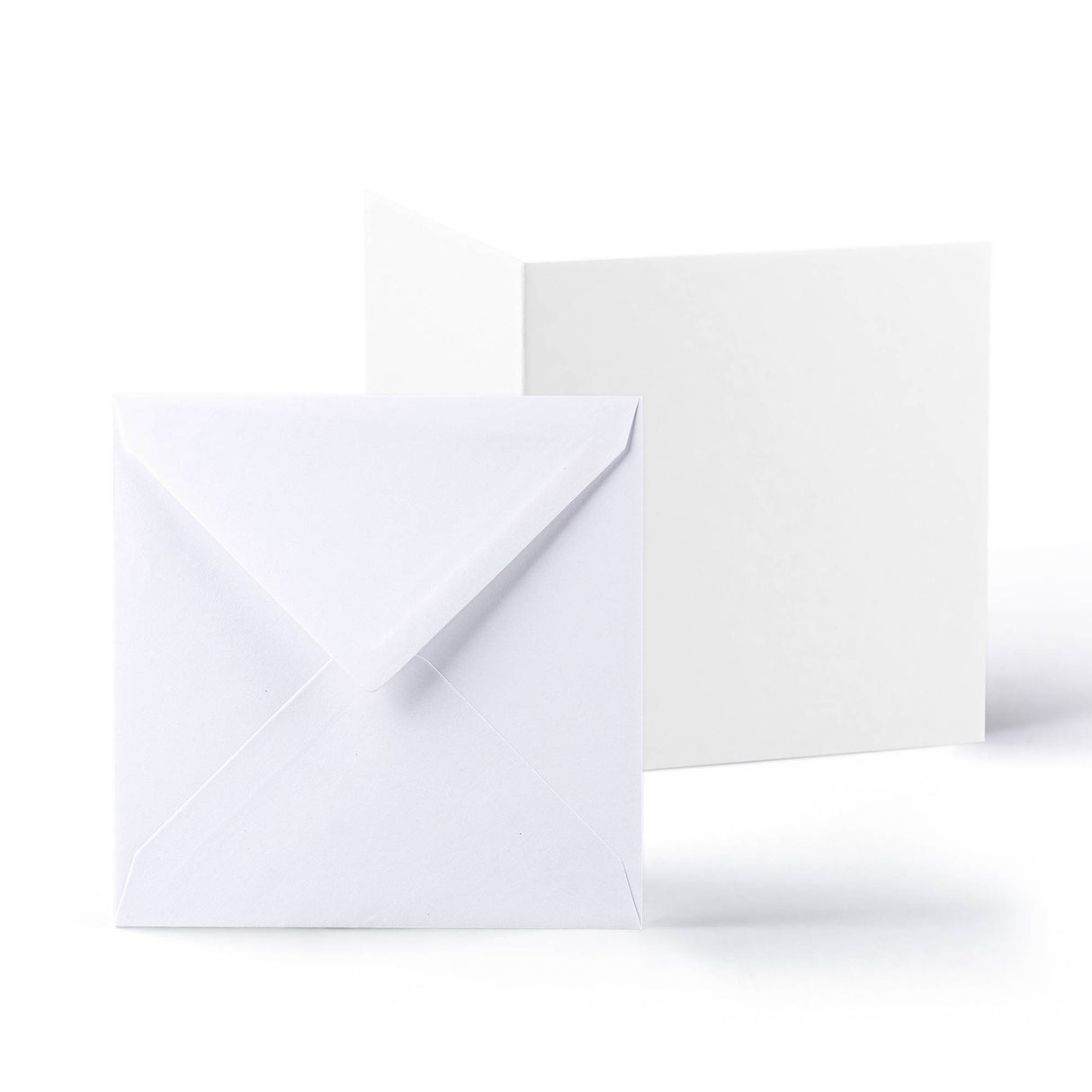 Cartes et enveloppes blanches à texture lisse – lot
