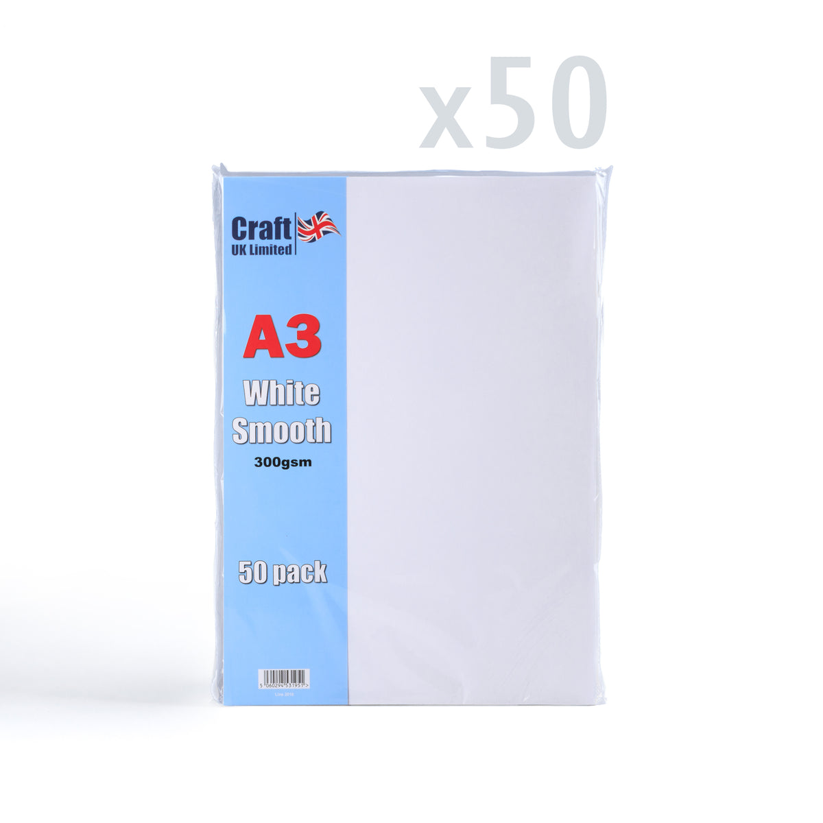 Carte Blanche A3 300 g/m² lot de 50 pièces