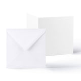 Cartes et enveloppes blanches à texture lisse – lot