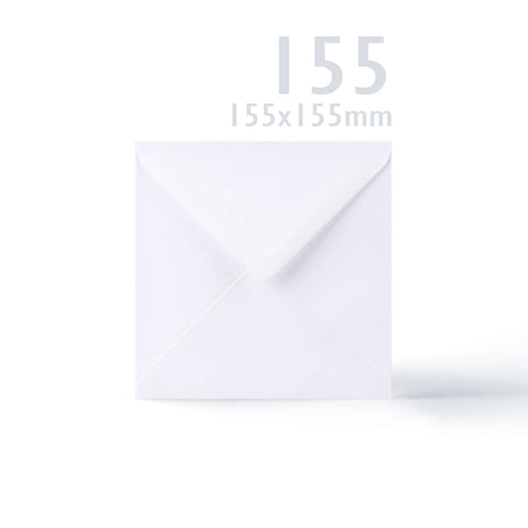 White Smooth Cards & Envelopes Pack White 155x155 mm + 145x145 mm