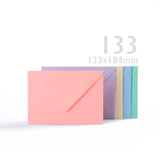 Cartes pastel assorties 225 g/m² et enveloppes 100 g/m²